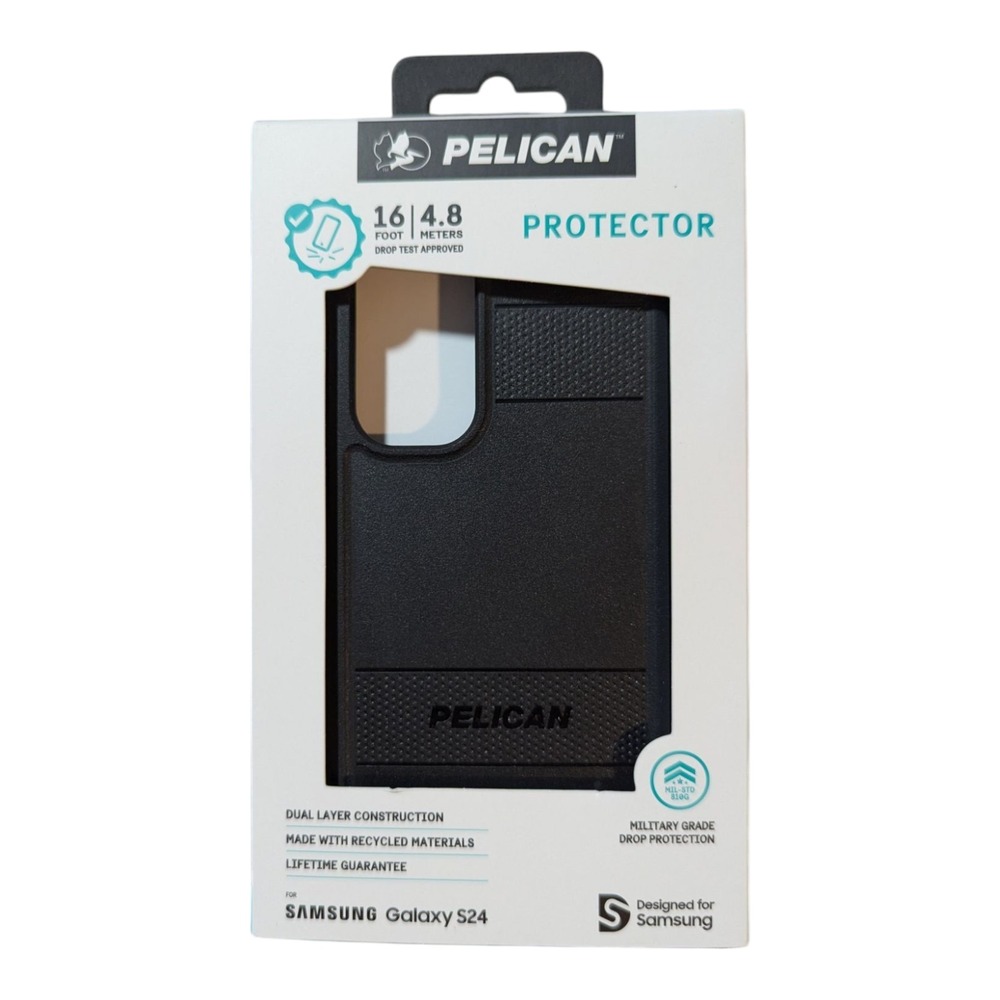 K8. Pelican Protector Series Case for Samsung Galaxy S24 -‎ Black